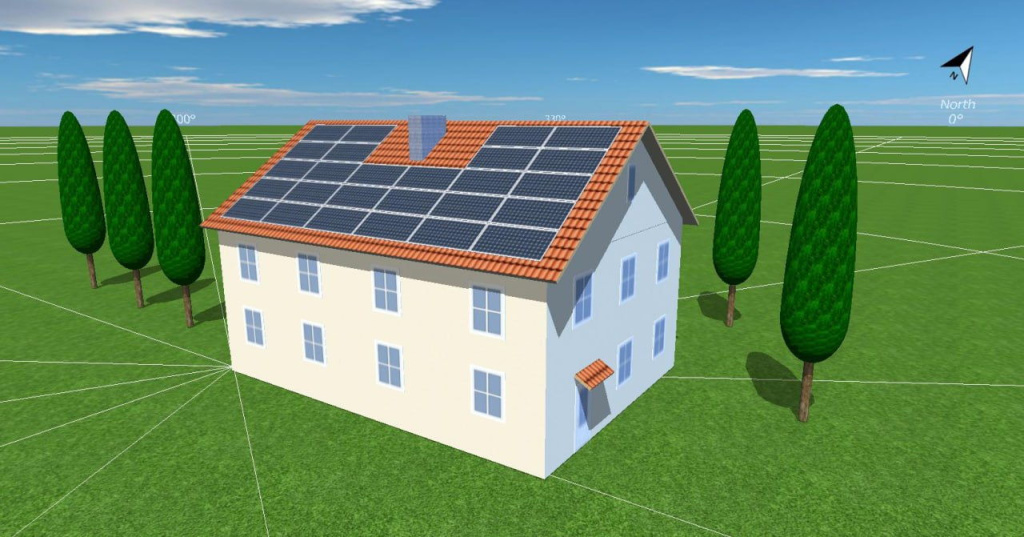 Солнечные панели / solnechniy panel на крыше дома 100 М2