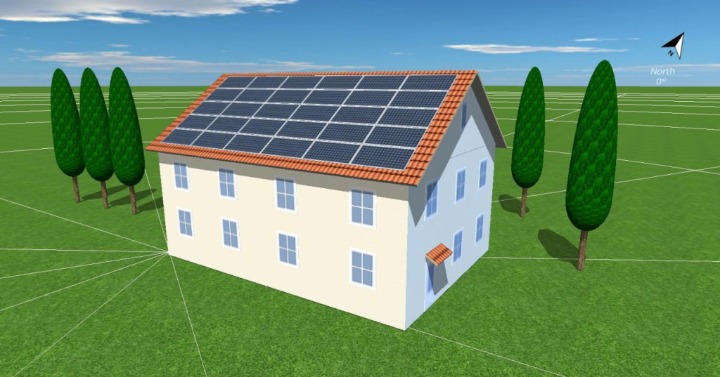Солнечные панели / solnechniy panel на крыше дома 100 М2